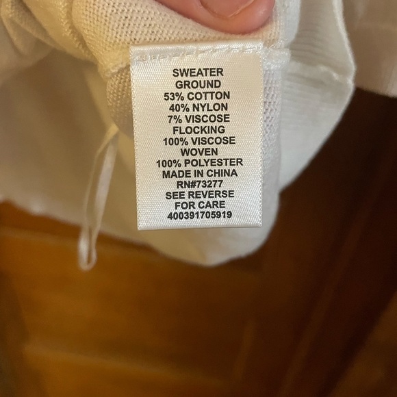 Elle Polka Dot Sweater Black and White size small - Picture 6 of 7